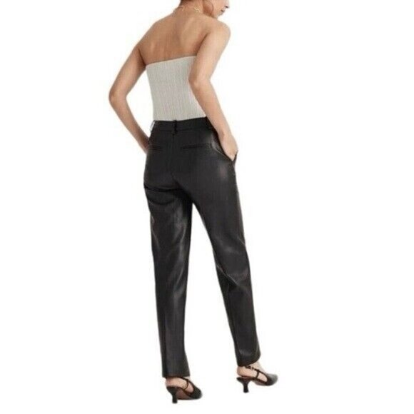 MADEWELL x Aimee Song Faux Leather Black Trousers Size 14 NEW - Picture 7 of 10